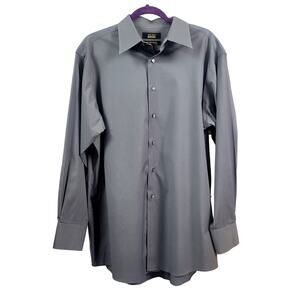 Murano Men's Long Sleeve Shirt Light Gray Size 17/34‎ NWOT